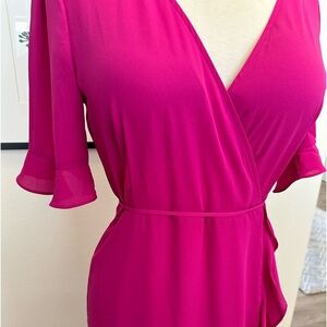 Fuscia Wrap Dress